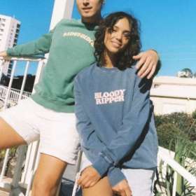 SKWOSH CLUB BLOODY RIPPER SWEAT - VINTAGE WASHED BLUE