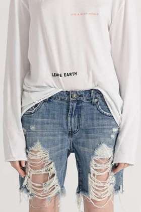 Oneteaspoon WOMENS STEVIES LOW WAIST RELAXED BOYFRIEND SHORTS - ORIGINAL BLUE