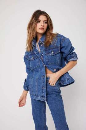 ROZALIA RUSSIAN X ATOIR WOMENS THE DENIM JACKET - WASHED BLUE
