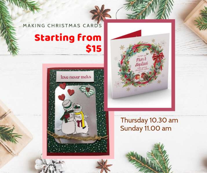 Find everything you need to make your Christmas Cards at The Pink Craft!