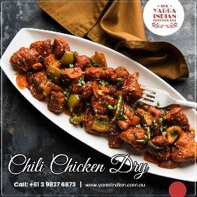 Best chilli chicken dry in South Yarra - Yarra Indian Restaurant