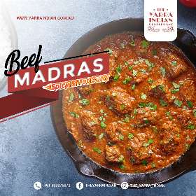 Beef Madras Curry in South Yarra - Yarra Indian Restaurant