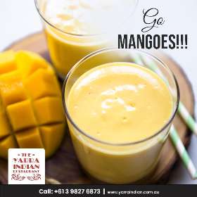 Fresh mango lassi in South Yarra
