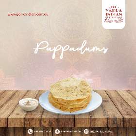 Crunchy Pappadums by Yarra Indian Restaurant, South Yarra