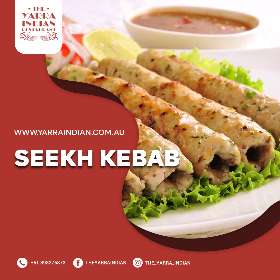 Delicious Seekh Kebab from Yarra Indian Restaurant, South Yarra