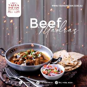 Beef Madras from The Yarra Indian Restaurant, South Yarra