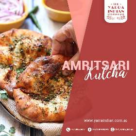 Best Amitsari Kulcha in Town by The Yarra Indian Restaurant, South Yarra