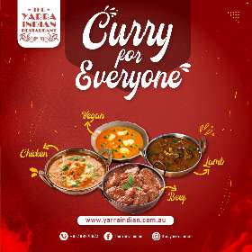 Best Curry in Melbourne by The Yarra Indian Restaurant, South Yarra