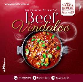 Beef Vindaloo, Indian Food by The Yarra Indian Restaurant 
