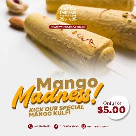 Best Indian Dessert Mango Kulfi in South Yarra | The Yarra Indian Restaurant