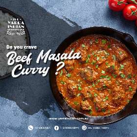 Beef Masala Curry in South Yarra | The Yarra Indian Restaurant 