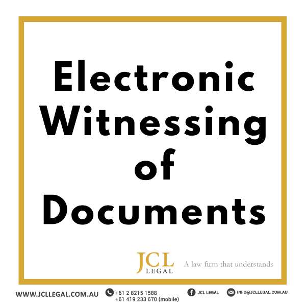 Electronic Witnessing of Documents