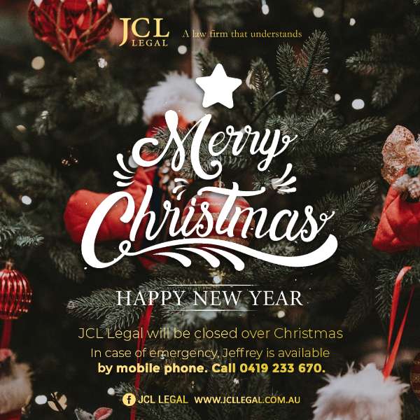 Merry Christmas and Happy New Year from JCL Legal!