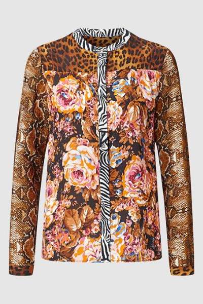 Rich & Royal Mixed Print Blouse