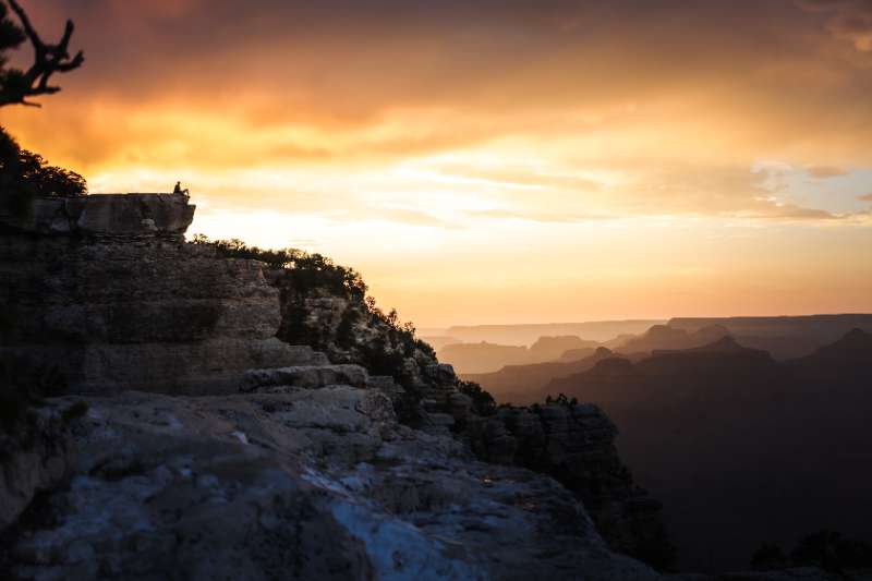 Sunset And Sunrise At The Grand Canyon