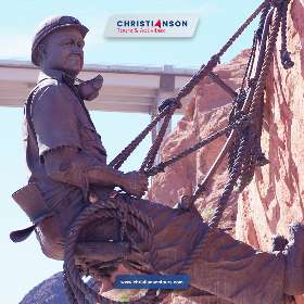 Fun fact Friday!  Did you know that the last of the high scalers who worked on the Hoover Dam in the 1930s, Joe Kine, is immortalized in a 1995 bronze sculpture by Steven Liguori?