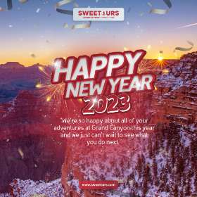 Wishing you a happy and adventurous new year from all of us at Sweetours! Here's to making new memories and exploring new destinations in 2023.