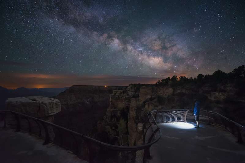 stargazing grand canyon at night