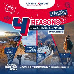 Reasons to Start Grand Canyon Tour This November | Christianson Tours