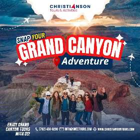 Capture the awe-inspiring beauty of the Grand Canyon with Christianson Tours!