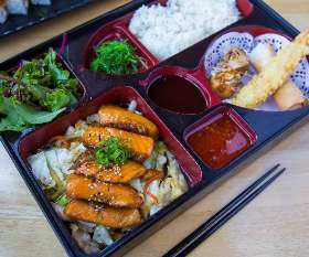 Salmon Teriyaki Bento Box | Kaisen Japanese Restaurant, Paddington, Australia
