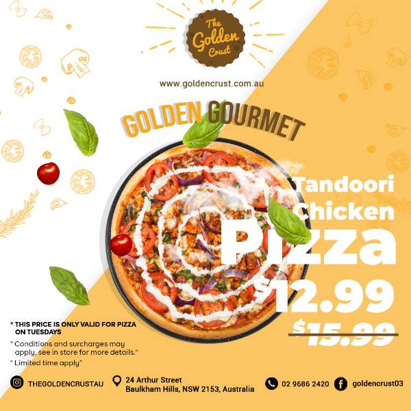 TANDOORI CHICKEN PIZZA