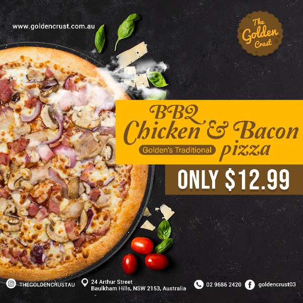 BBQ CHICKEN AND BACON PIZZA