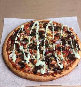 Lamb Moroccan Pizza from The Golden Crust in Baulkham Hills