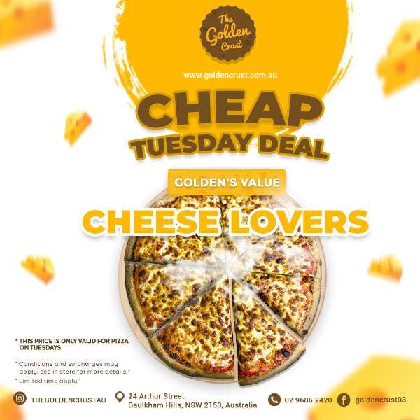 GOLDEN'S VALUE: CHEESE PIZZA