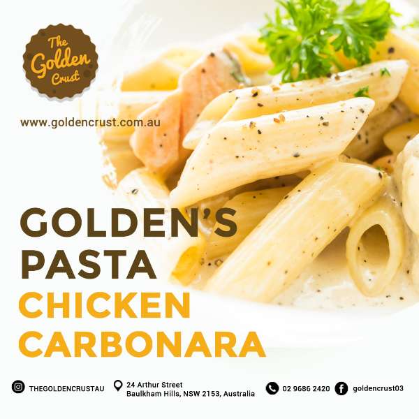 GOLDEN'S PASTA: PENNE CHICKEN CARBONARA