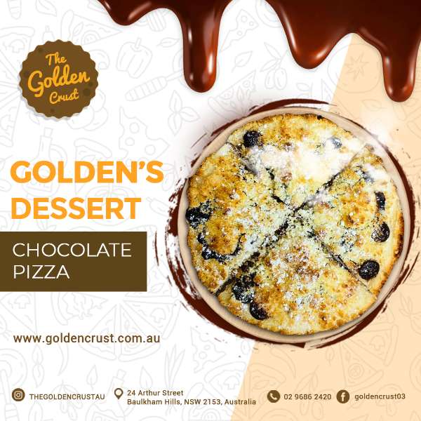 GOLDEN'S DESSERT: CHOCOLATE PIZZA