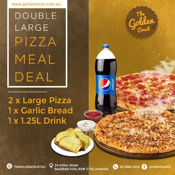GOLDEN'S MEAL DEAL: DOUBLE LARGE PIZZA