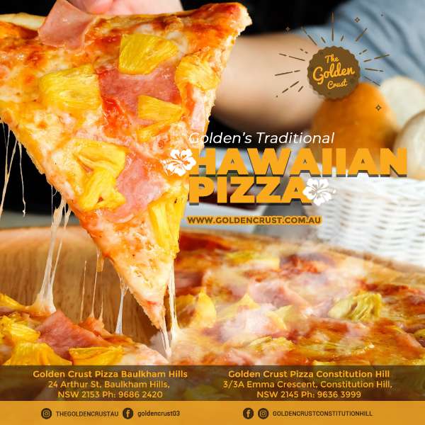 Golden Crust's Traditional: Hawaiian Pizza