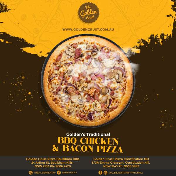 BBQ Chiken and Bacon Pizza