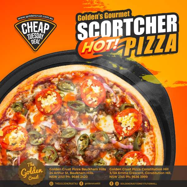 Golden’s Gourmet’s Scortcher (Hot) Pizza