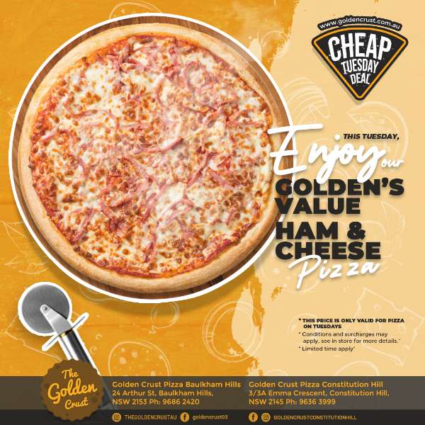 Golden's Value Ham and Cheese Pizza
