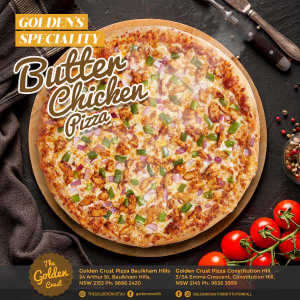Golden’s Speciality Butter Chicken Pizza