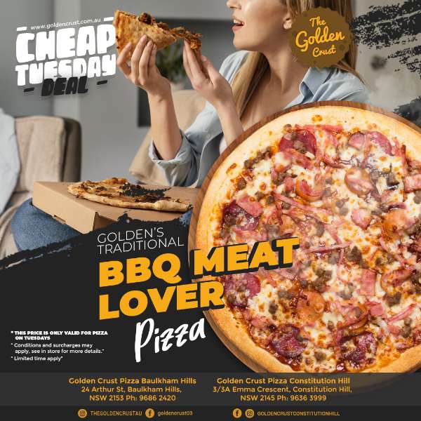 Golden’s Traditional BBQ Meat Lover Pizza