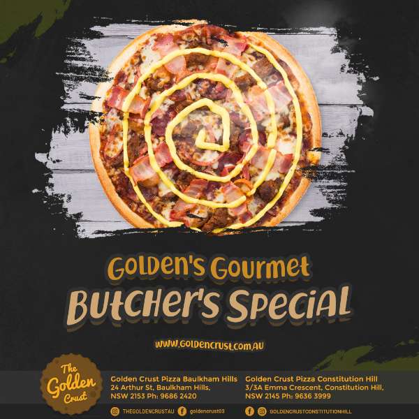 Golden’s Gourmet’s Butcher’s Special Pizza