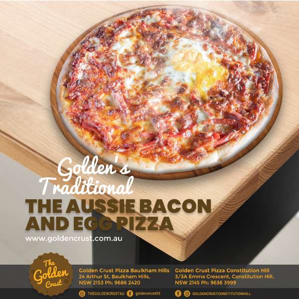 Goldens Traditional The Aussie Bacon and Egg Pizza
