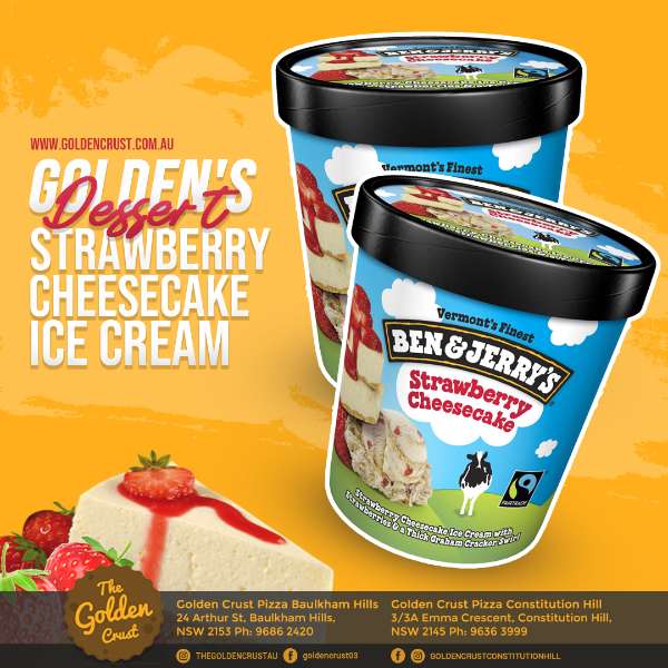 Golden's Dessert Strawberry Cheesecake Ice Cream