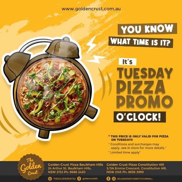 Golden's Gourmet Prawn and Avocado Pizza