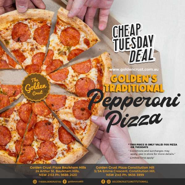 Golden’s Traditional Pepperoni Pizza