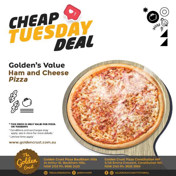 Golden’s Value Ham & Cheese Pizza