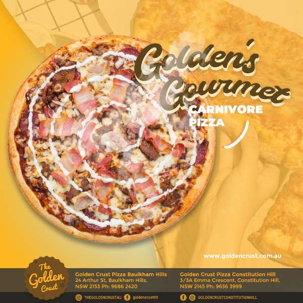 Golden’s Gourmet Carnivore Pizza