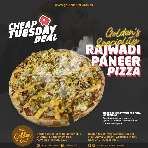 Golden's Speciality Rajwadi Paneer Pizza