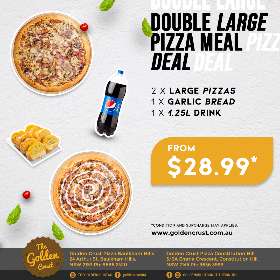 Double Large Pizza Meal Deal - Golden Crust - Constitution Hill, NSW Australia  