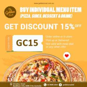 15% OFF FOR INDIVIDUAL MENU ITEM!