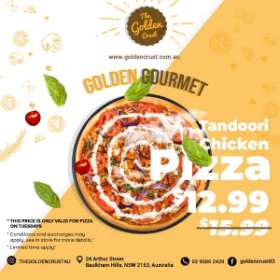 TANDOORI CHICKEN PIZZA