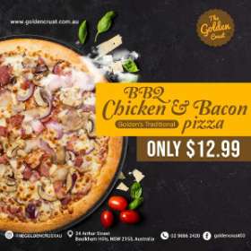 BBQ CHICKEN AND BACON PIZZA
